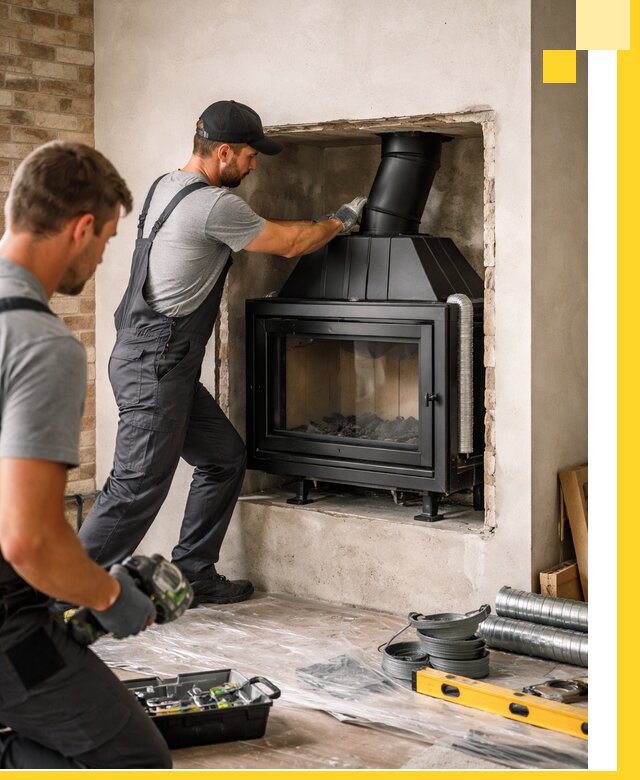 Установка каминных топок в Кемерово: монтаж, подключение