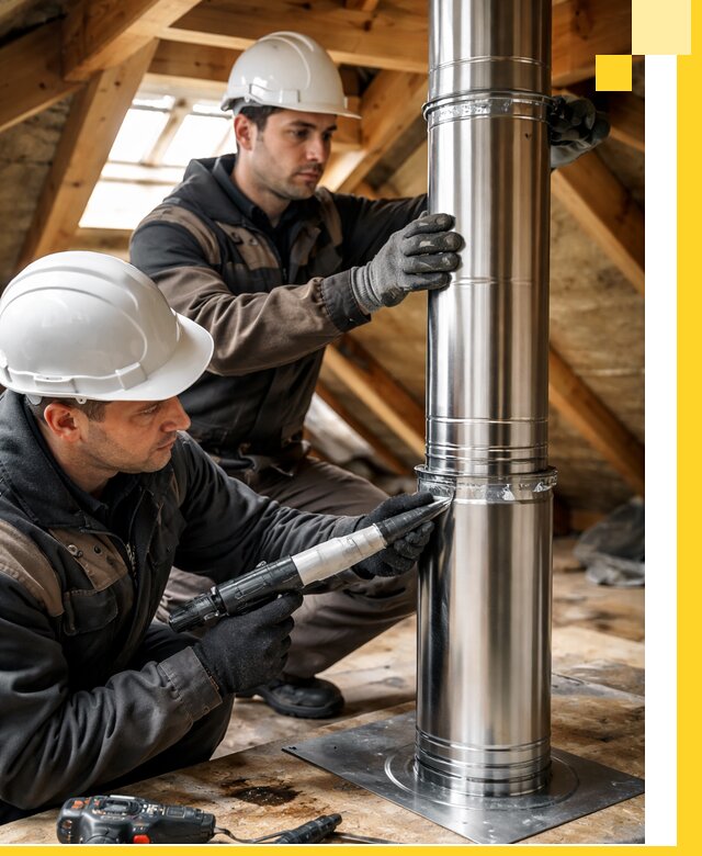 Монтаж дымоходов для каминов в Кемерово с гарантией качества