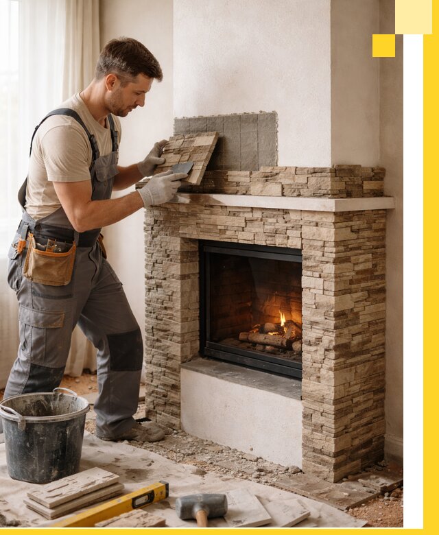 Изготовление и монтаж каминов для дома под ключ в Кемерово