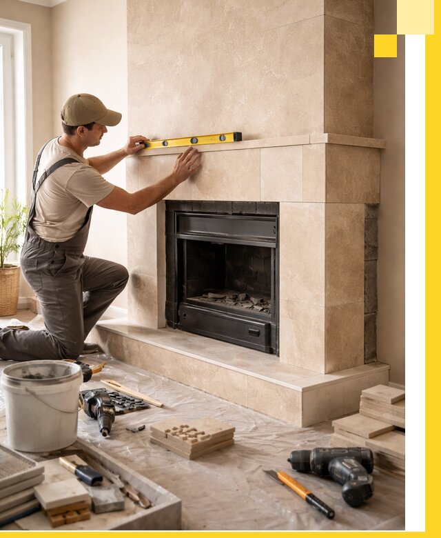 Установка и монтаж каминов в частном доме под ключ в Кемерово