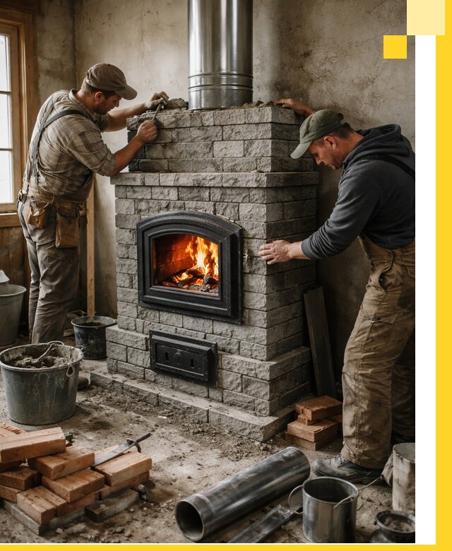 Производство, поставка и монтаж дровяных печей в Кемерово