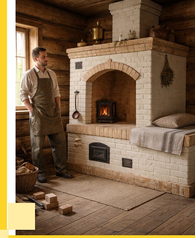 Русские печи с лежанкой под ключ в Кемерово от 156090 р. ЭриданКмр