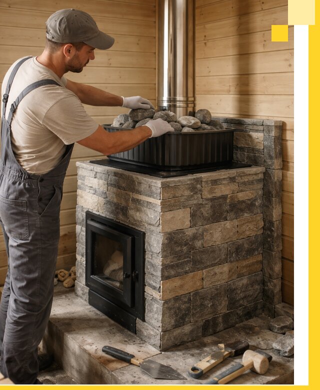 Печи для парной в Кемерово, производство, монтаж и обслуживание