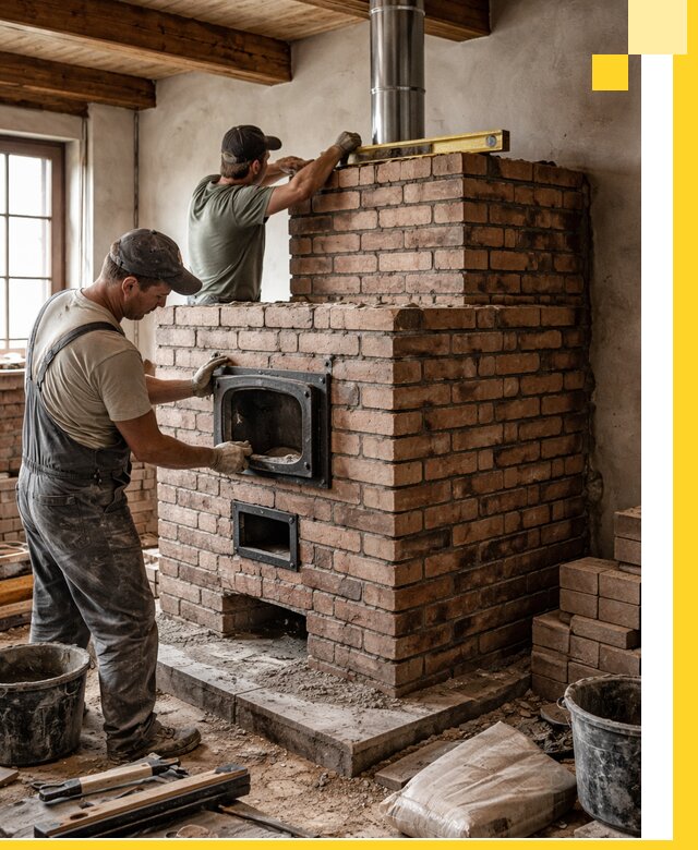 Печи для загородного дома под ключ в Кемерово — монтаж и сервис