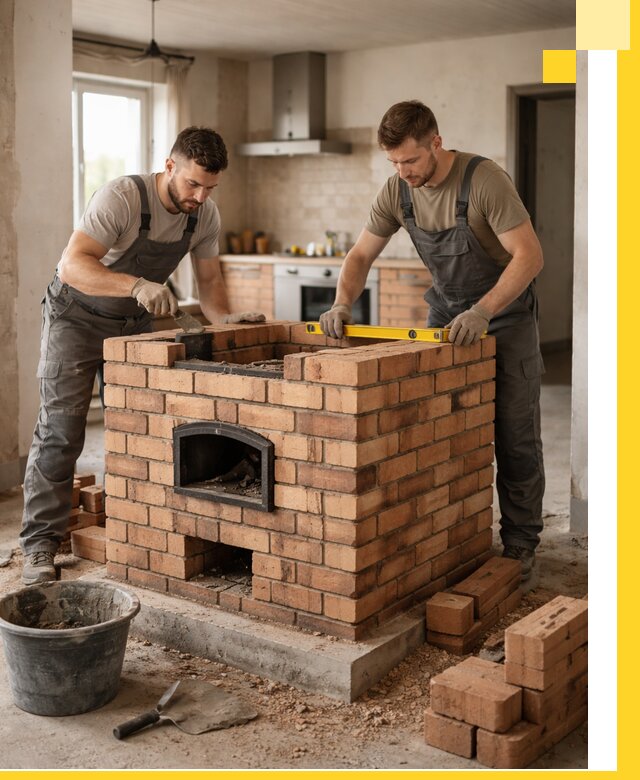 Установка и монтаж печей в частном доме в Кемерово под ключ