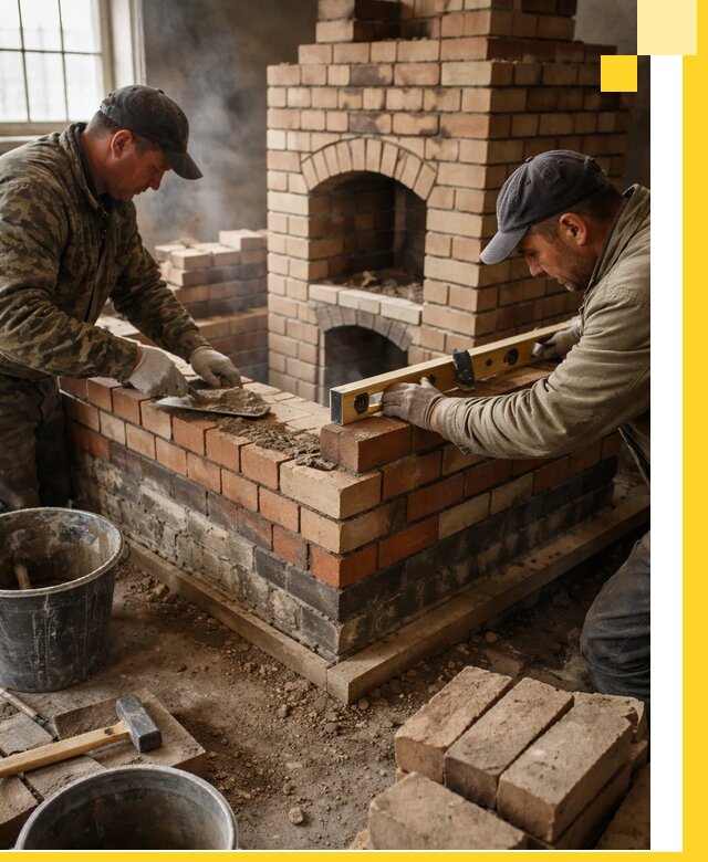 Изготовление и монтаж печей и каминов из кирпича в Кемерово