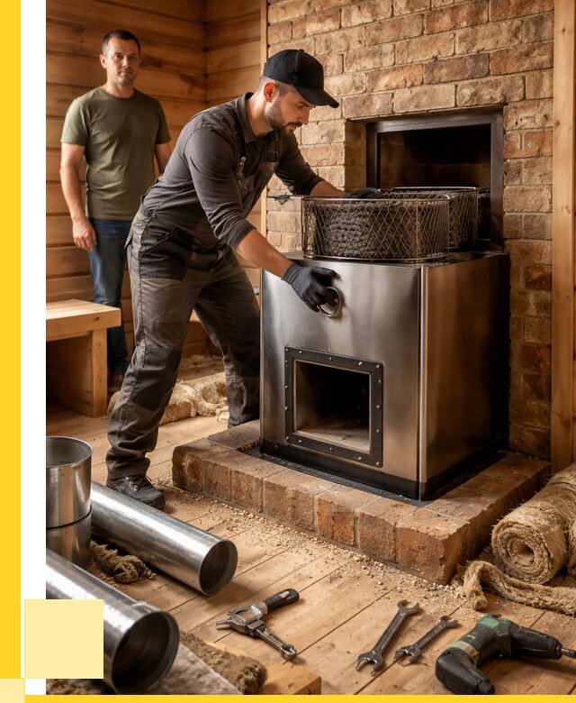 Монтаж банных печей под ключ в Кемерово от 18731 р., ЭриданКмр