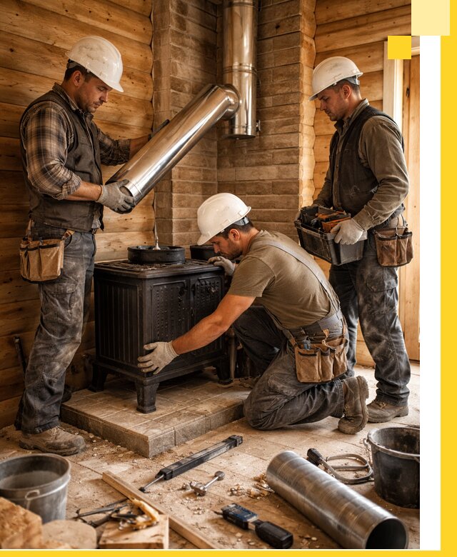 Профессиональный монтаж банных печей и дымоходов в Кемерово