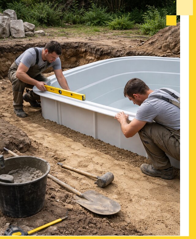 Производство и установка пластиковых бассейнов в Кемерово под ключ
