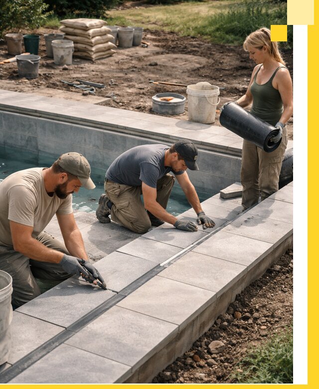 Строительство и монтаж уличных бассейнов под ключ в Кемерово