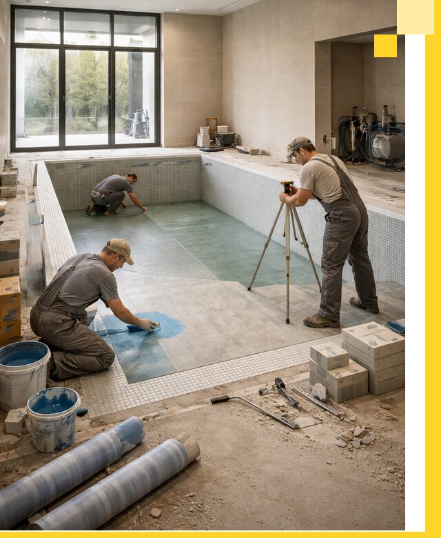 Проект и строительство закрытых бассейнов в Кемерово под ключ