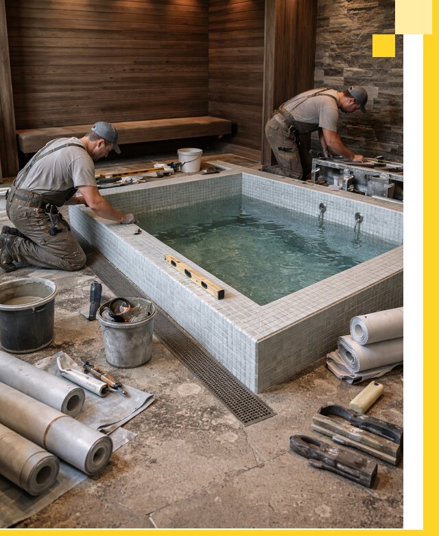 Установка и строительство бассейнов для сауны в Кемерово