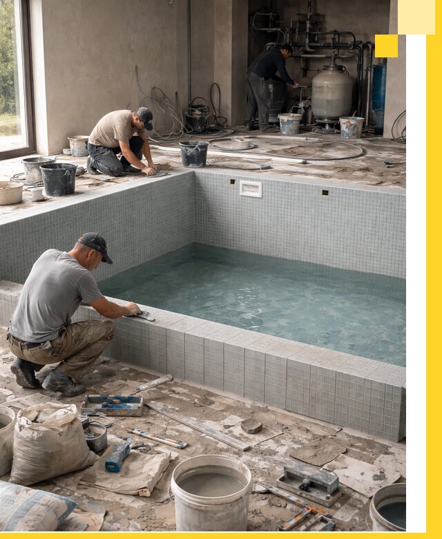 Строительство и монтаж бассейнов в помещении в Кемерово