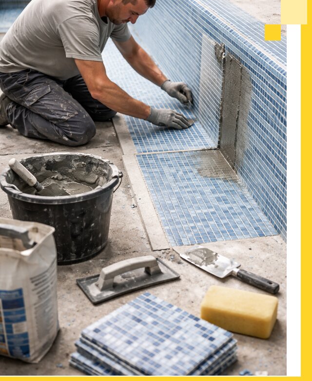 Укладка и ремонт мозаики для бассейнов под ключ в Кемерово