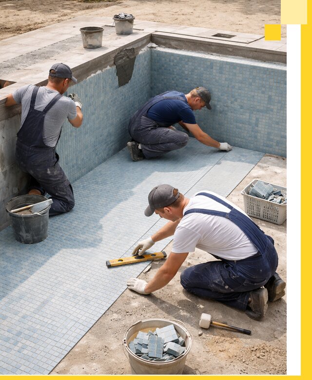 Укладка и установка плитки для бассейнов под ключ в Кемерово