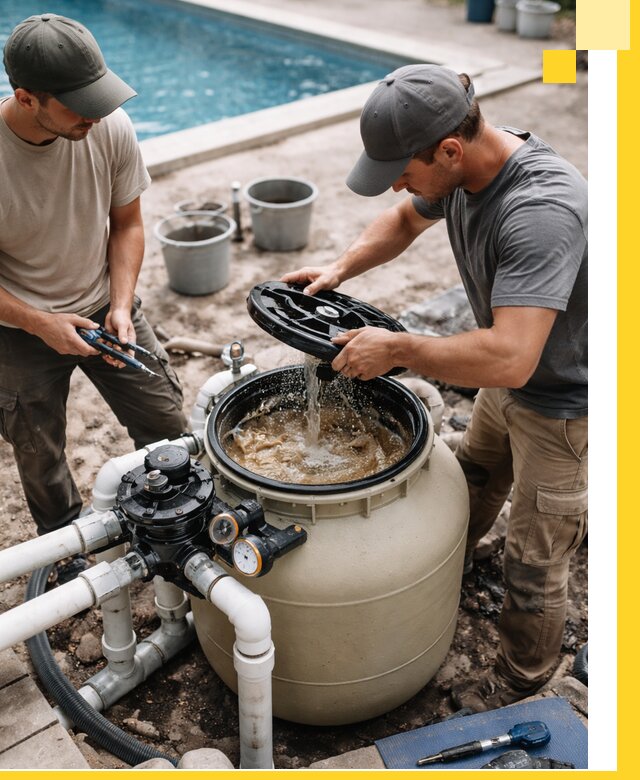 Установка и обслуживание песочных фильтров для бассейнов в Кемерово