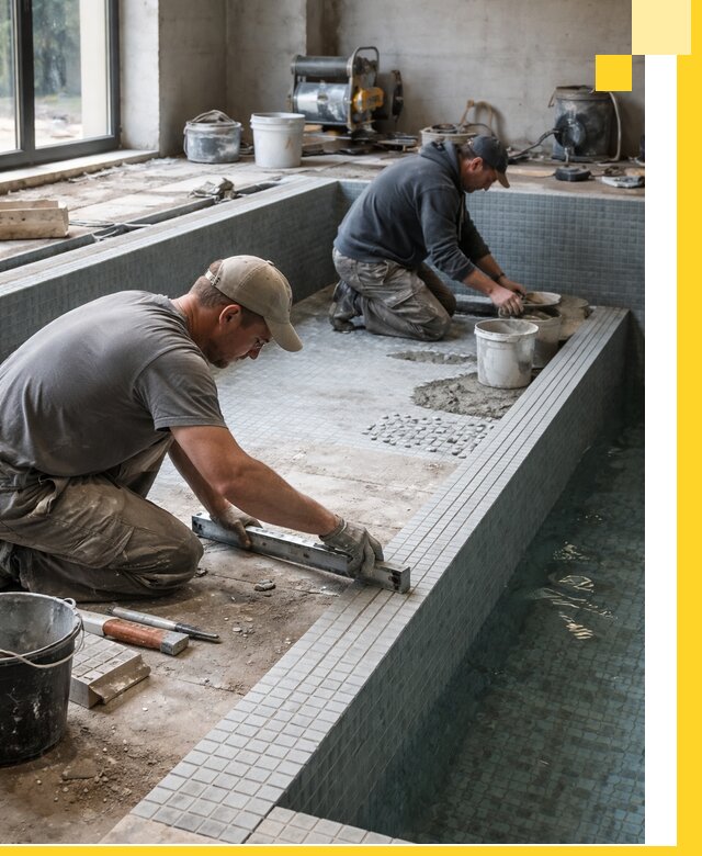 Строительство бассейна в частном доме в Кемерово под ключ