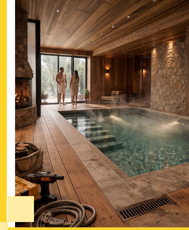 Проекты бань с бассейном под ключ в Кемерово от 78045 р., ЭриданКмр