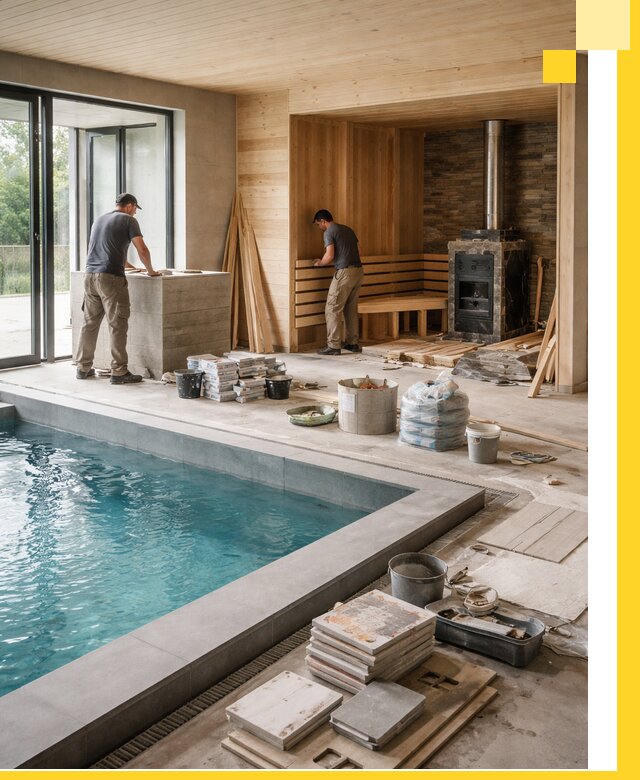 Проектирование и строительство бань с бассейном в Кемерово