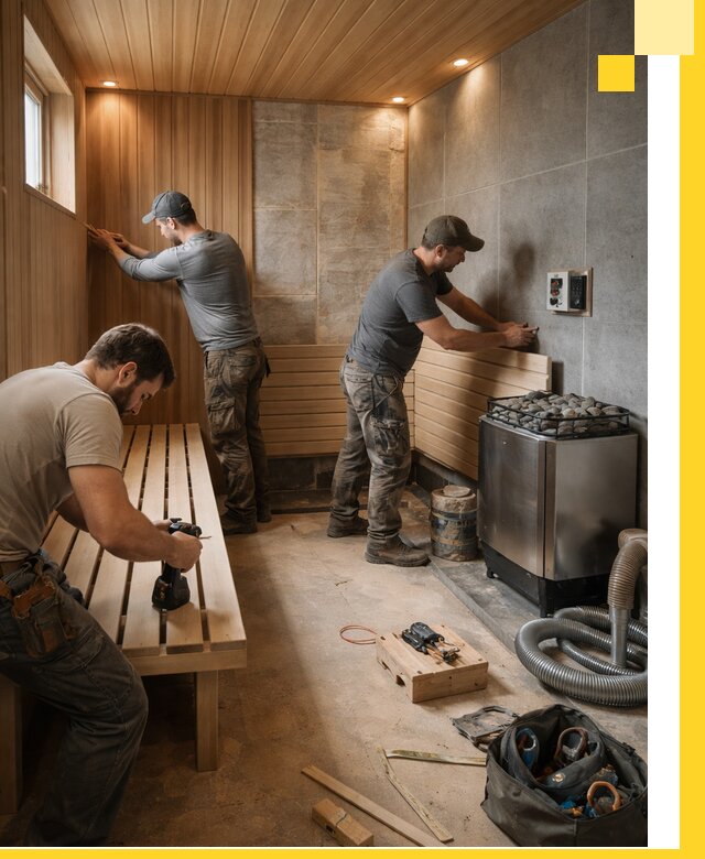 Сауны под ключ в Кемерово, проектирование, строительство, отделка