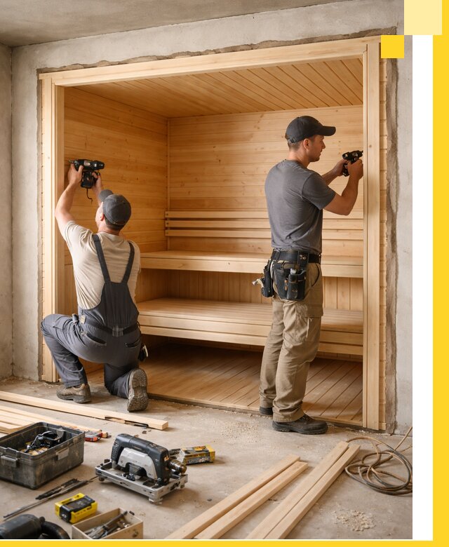 Монтаж саун под ключ в Кемерово — проектирование и установка