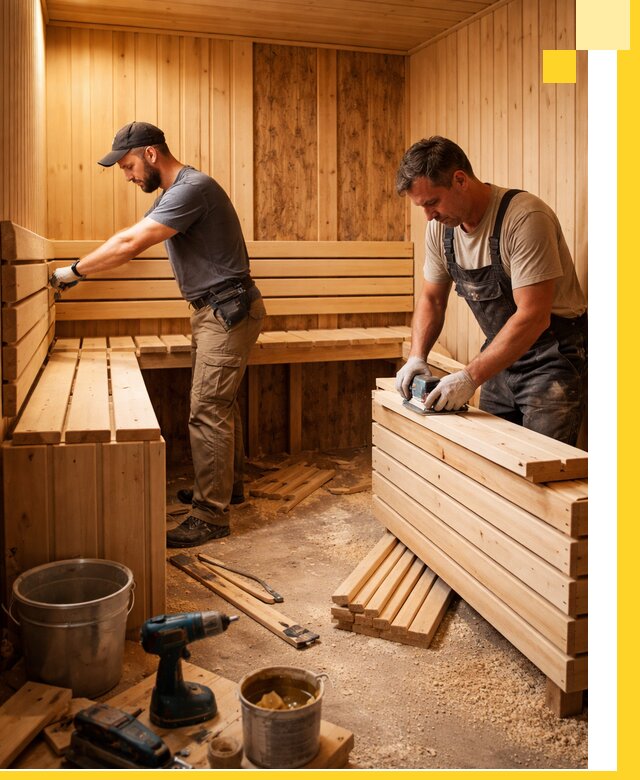 Профессиональный комплексный ремонт саун под ключ в Кемерово