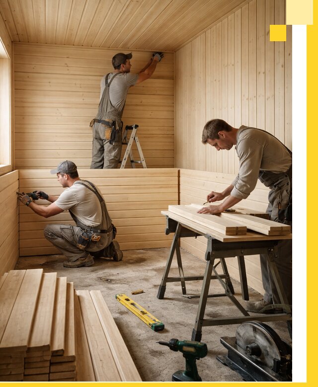 Обшивка саун в Кемерово из натуральной древесины под ключ