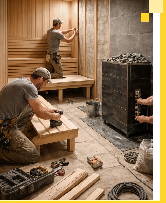 Дизайн и строительство интерьерных саун под ключ в Кемерово