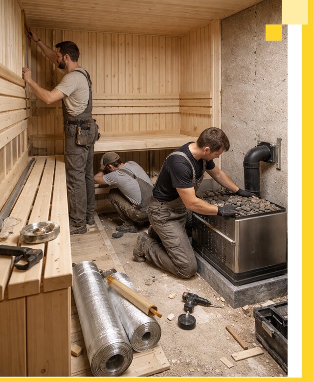 Индивидуальные сауны на заказ в Кемерово под ключ, проект и монтаж