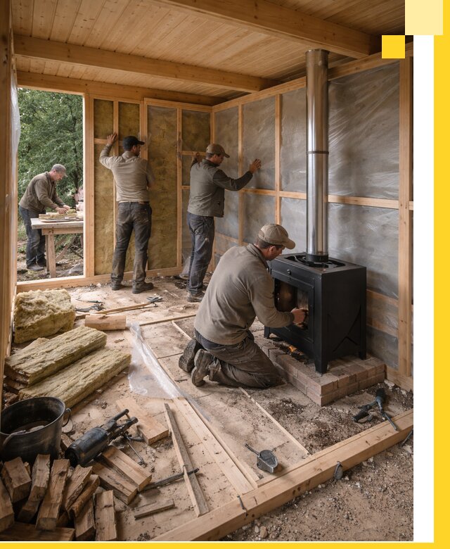 Профессиональный монтаж бань под ключ в Кемерово для дома