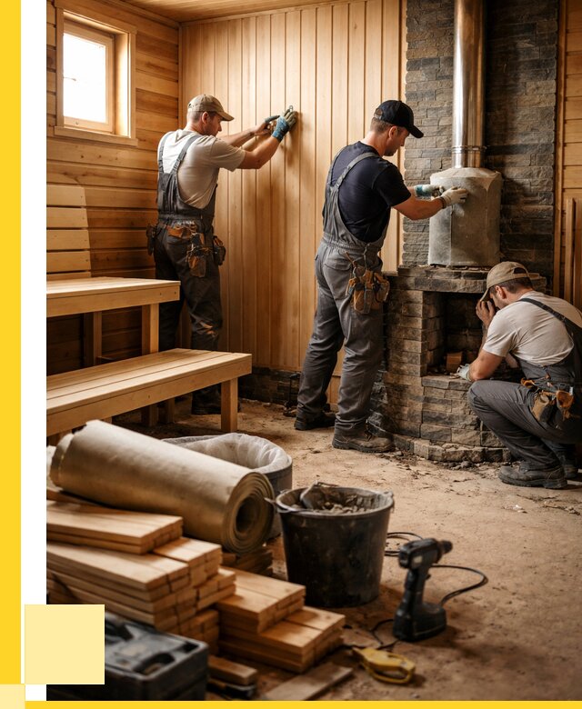 Ремонт бань под ключ в Кемерово от 46827 р. | ЭриданКмр