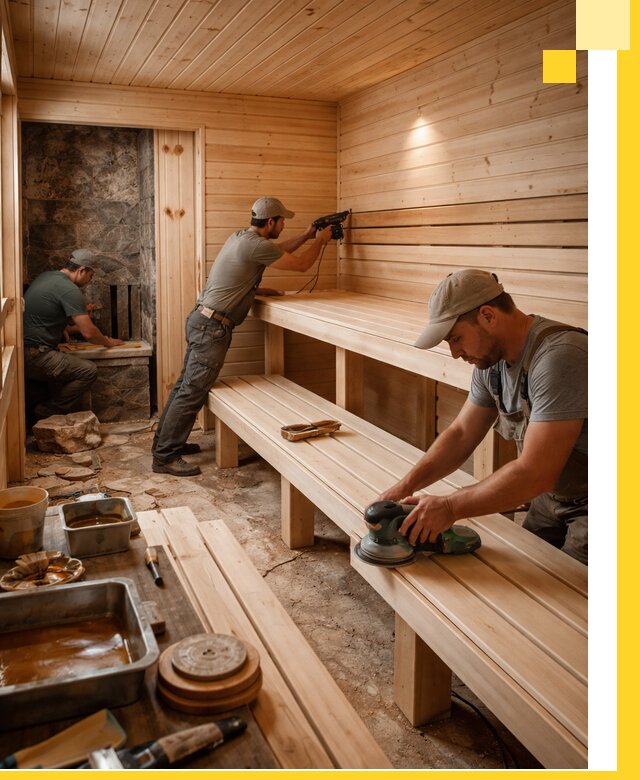 Профессиональная отделка бань в Кемерово под ключ, с гарантией