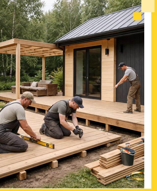 Строительство бань с террасой и бассейном под ключ в Кемерово