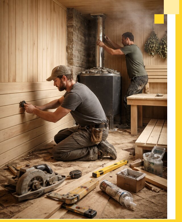 Полное строительство и оснащение парных под ключ в Кемерово