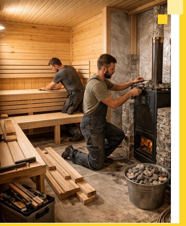 Дизайн и строительство интерьеров бань под ключ в Кемерово