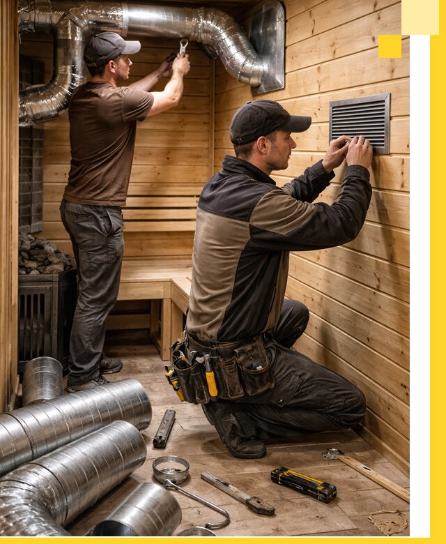 Проектирование и монтаж вентиляции бани в Кемерово под ключ