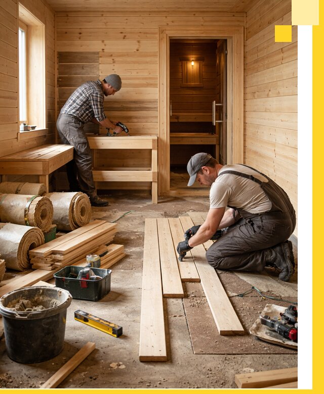 Индивидуальный проект бани с комнатой отдыха под ключ в Кемерово