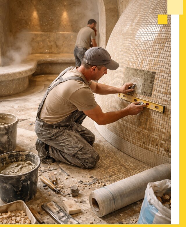 Хамам под ключ в Кемерово: проектирование, строительство, отделка