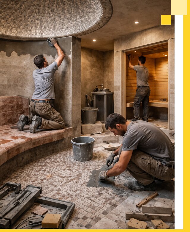 Проект и строительство хамама бани и сауны под ключ в Кемерово