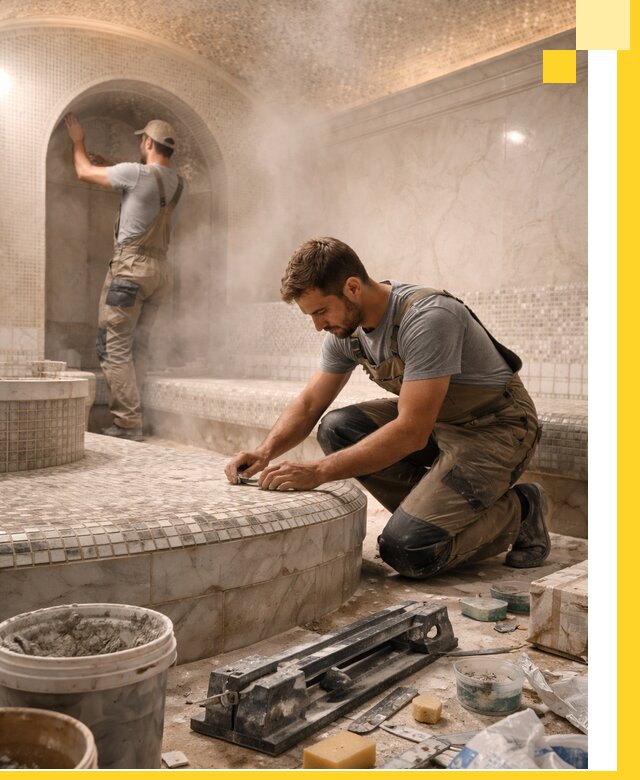 Профессиональный дизайн хамама и SPA под ключ в Кемерово