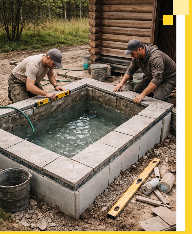 Изготовление и установка холодных купелей под ключ в Кемерово